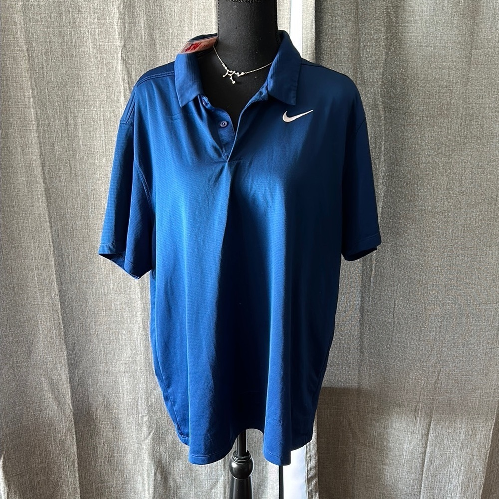 Nike Blue Polo Shirt Athletic Performance